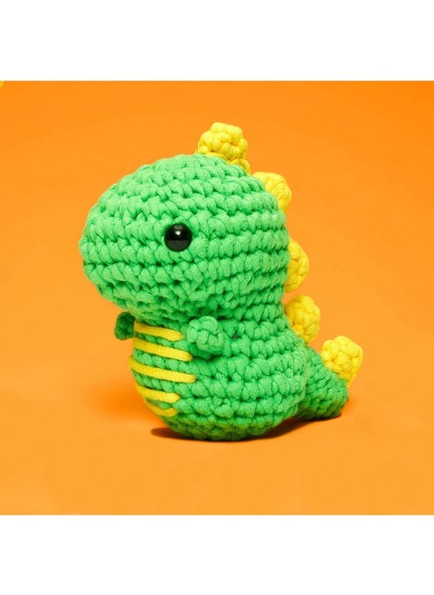 The Woobles Beginners Crochet Kit with Easy Peasy Yarn as seen on Shark Tank - with Step-by-Step Video Tutorials - Fred The Dinosaur