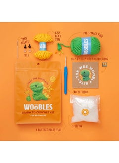 The Woobles The Woobles Beginners Crochet Kit with Easy Peasy Yarn as seen on Shark Tank - with Step-by-Step Video Tutorials - Fred The Dinosaur  - Image 2
