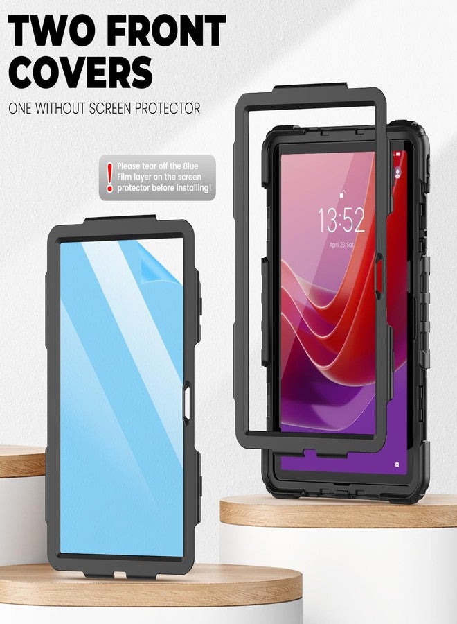 timecity for Lenovo Tab M11 Case 11 Inch with Screen Protector / 360 Rotating Hand Strap/Stand, 3-Layer Protective- Black - Image 3