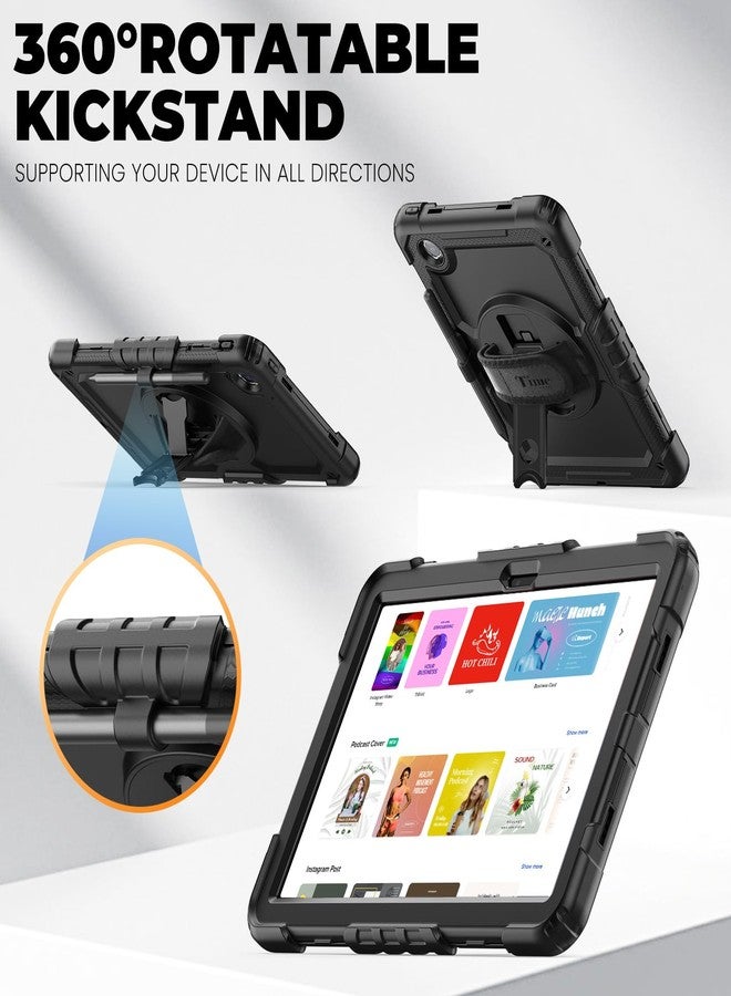 timecity for Lenovo Tab M11 Case 11 Inch with Screen Protector / 360 Rotating Hand Strap/Stand, 3-Layer Protective- Black - Image 5