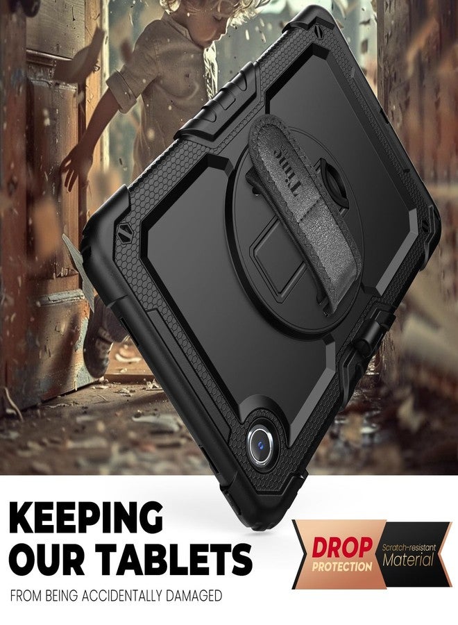 timecity for Lenovo Tab M11 Case 11 Inch with Screen Protector / 360 Rotating Hand Strap/Stand, 3-Layer Protective- Black - Image 4