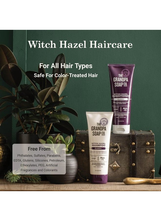 GRANDPA'S The Grandpa Soap Company Clarifying Witch Hazel Shampoo - Removes Buildup, With Witch Hazel & Lavender Flower, For All Hair Types, Vegan, Sulfates and Parabens Free, 8 Fl Oz  - Image 3