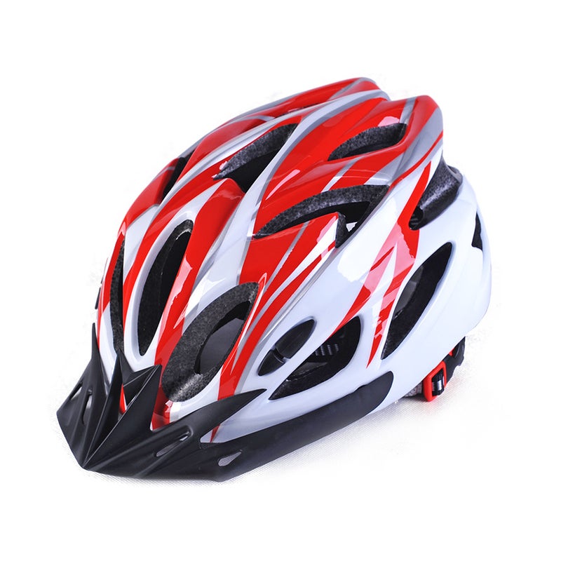Generic Childrens adult riding helmet sliding bicycle mountain bike skateboard roller skating integrated helmet wholesale agent Red and White