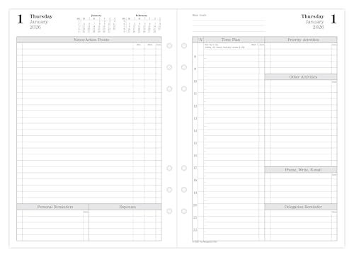 Filofax A5 day to view English 2026 diary 26TM7031 - Image 3