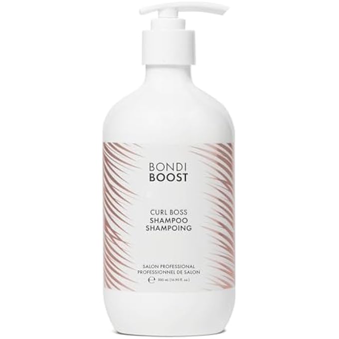 BONDIBOOST Curl Boss Hair Shampoo [16.90 fl oz], Define + Enhance Wavy/Curly/Coily Hair Shape, Eliminate Frizz + Boost Shine, Smooth + Nourish Dry Hair, Vegan + Sulfate + Cruelty Free
