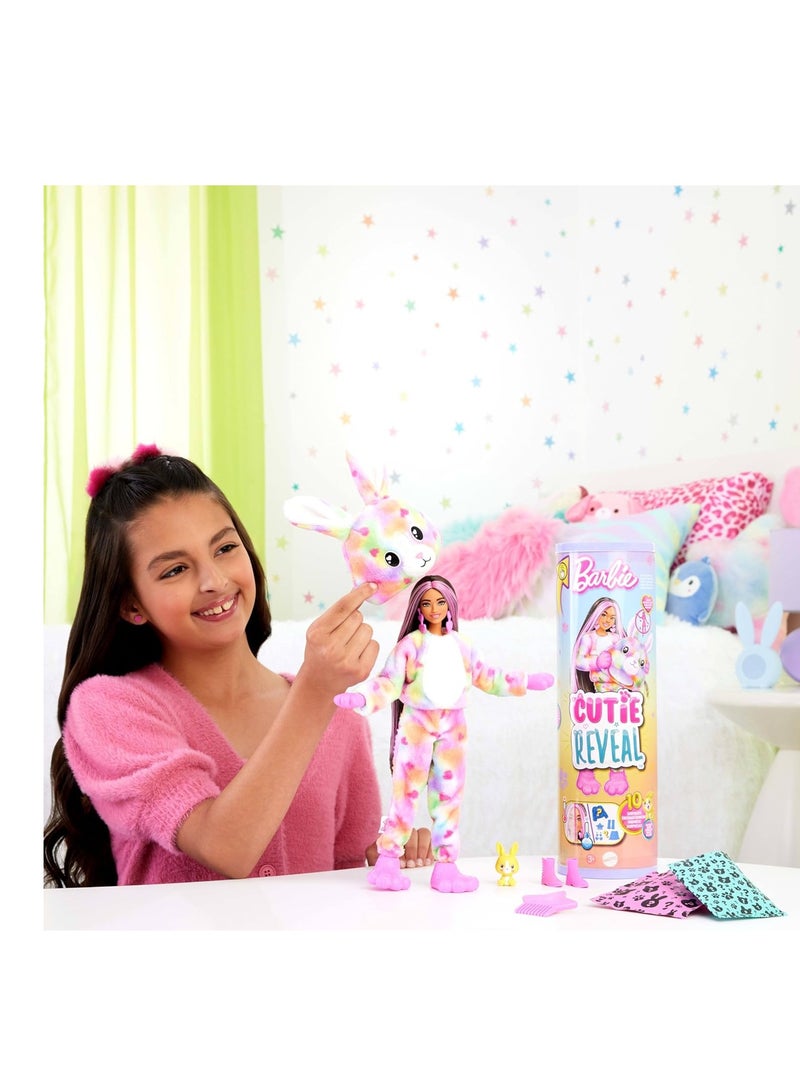 Barbie Cutie Reveal Doll and Accessories with Plush Tie-Dye Bunny Costume - Image 4