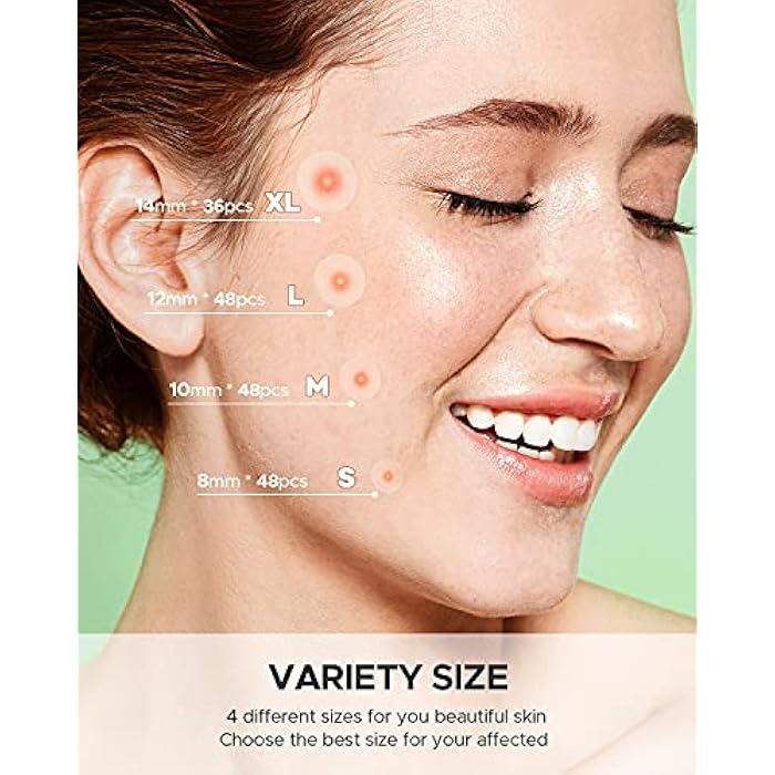ZATKTK Acne Pimple Patch (180 Counts 4 Sizes), FSA Eligible Invisible Hydrocolloid Acne Patch with Tea Tree Oil & Calendula Oil, Acne Spot Patch Zit Patches for Face - Image 4