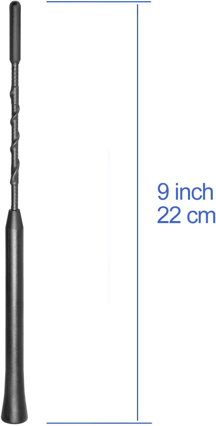 BINGFU Universal Vehicle Roof Mount Rubber Car Antenna Replacement Mast 9inch Vehicle FM AM Stereo Universal Roof Mounted Antennas - Image 2
