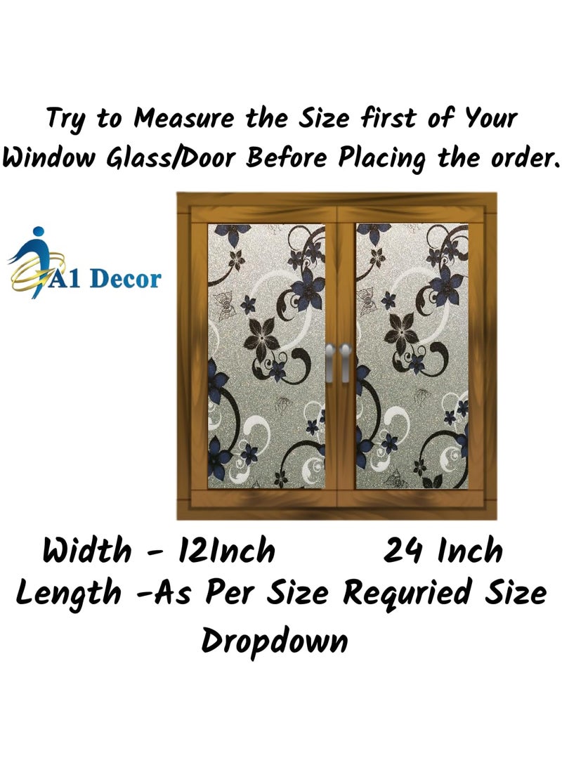 A1 Decor A1 Decor Frosted Glass Window FilmPrivacy Glass StickerGlass FilmFrosted StickersDecorative Glass StickersWindow Glass FilmsHome Glass Film StickersBSF24X48 Inch Pack of 1  - Image 2