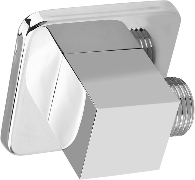 Zerodis Square Wall Angle Valve, Chrome Finish, G1/2 Connection, Solid Brass Shower Outlet Elbow for Handheld Shower Heads - Image 4