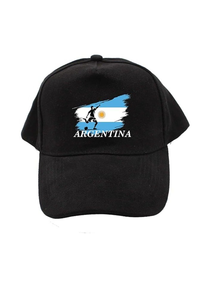 قبعة رياضية الأرجنتين مع إغلاق فيلكرو قابل للتعديل للأطفال للجنسين - Image 1