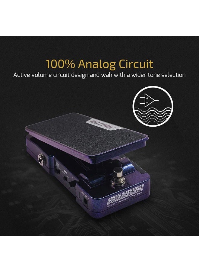 HOTONE Wah Active Volume Passive Expression Guitar Effects Pedal Switchable 4 in 1 with Guitar Effects Pedal Visible Soul Press II - Image 3