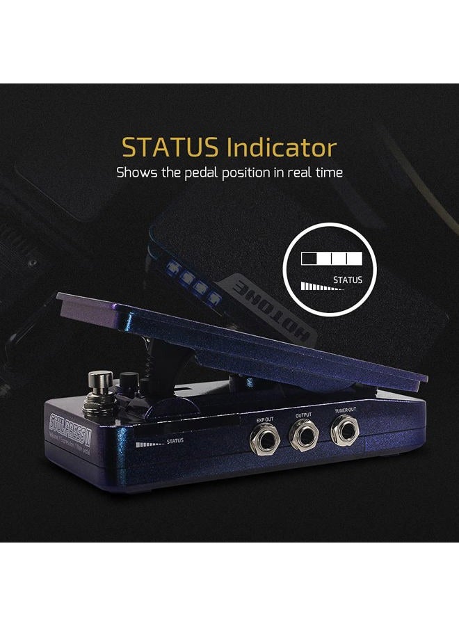 HOTONE Wah Active Volume Passive Expression Guitar Effects Pedal Switchable 4 in 1 with Guitar Effects Pedal Visible Soul Press II - Image 5