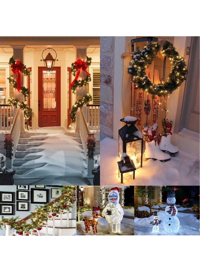 LOENDE Christmas Lights, Battery Operated String Lights 18ft 50 LED 8 Modes with Timer for Christmas Tree Wreath Party Home Indoor Outdoor Decor, Waterproof, Warm White, 2 Pack - Image 5