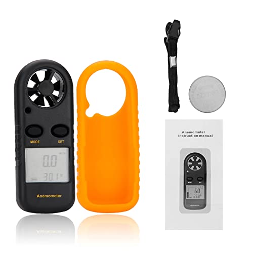 Clatoon Anemometer Handheld, Light Weight Digital Wind Speed Meter, Wind Speed Temperature Gauge with Digital LCD Display for Kite Flying, Meteorology, Fishing, Surfing - Image 2