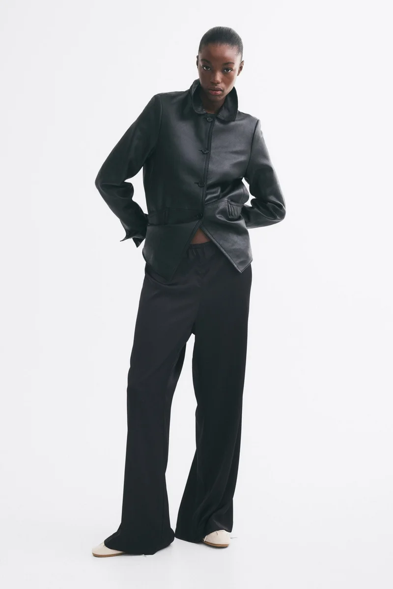 H&M Wide satin trousers