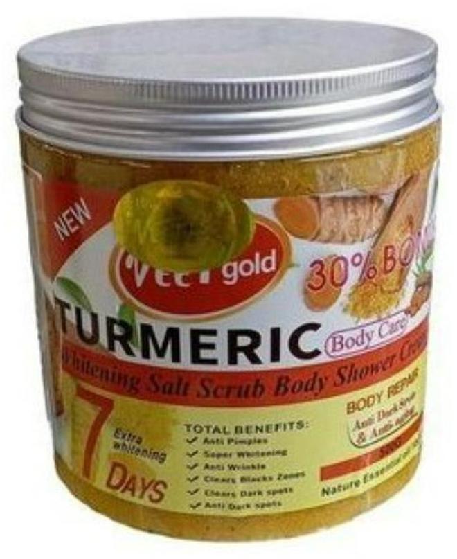 فيت جولد مقشر الجسم بملح الكركم الفائق للتبييض 500 جم - Image 1