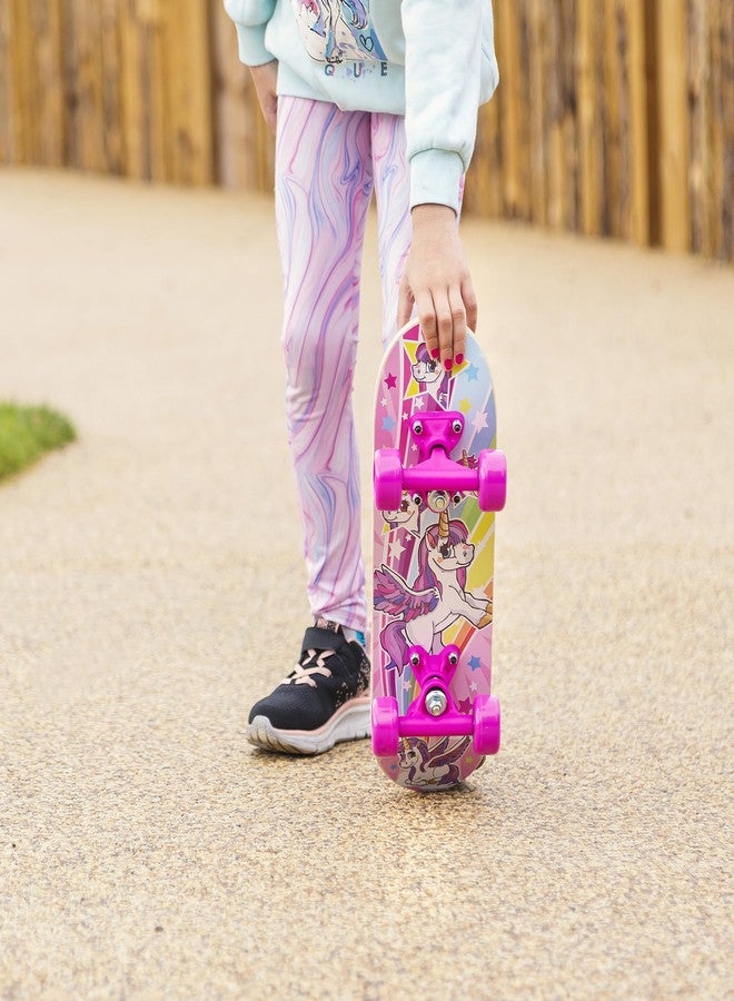 Ozbozz: 17" Skateboard - Unicorn - Heavy-Duty Flashing Wheels, Anti-Slip Grip, Smooth-Ride Bearings, Wooden Deck, Outdoor Ride-On Toy, Kids Ages 3+ - Image 2