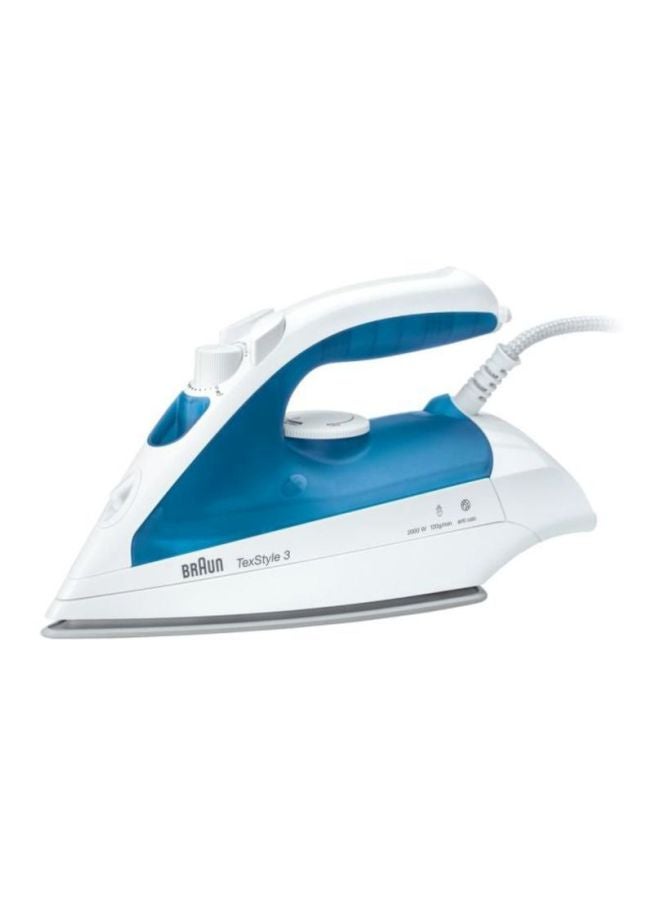 BRAUN Electric Steam Iron 2000W 2000 W TS340C Blue/White - Image 1