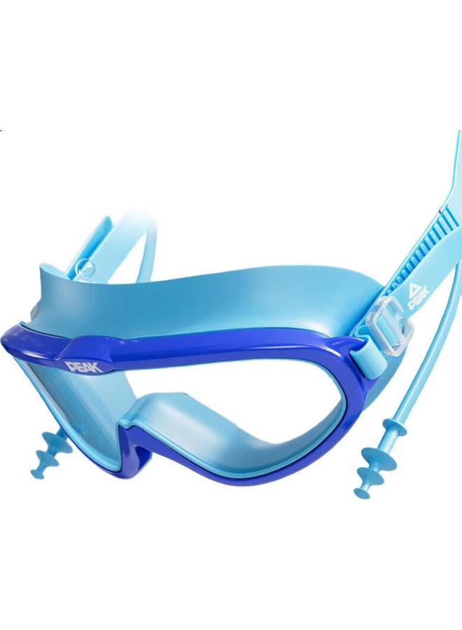 PEAK One-Piece Earplugs Children'S Swimming Goggles, Large Frame High-Definition Anti-Fog Waterproof Clear Swimming Glasses Equipment For Boys And Girls, Pink - Image 1