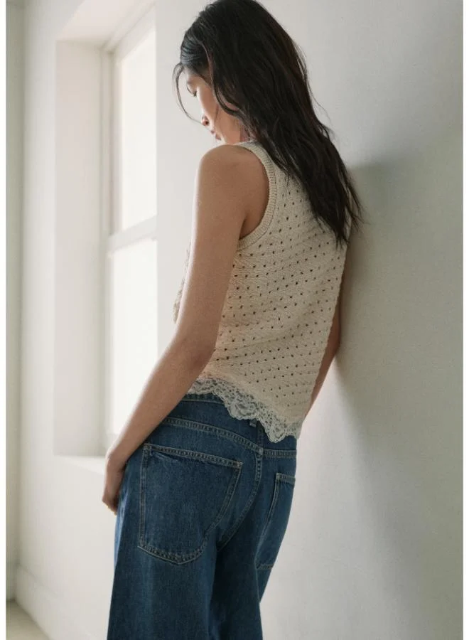 مانجو Strappy top with lace details