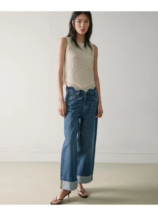MANGO  Strappy top with lace details for Women | Best Price UAE