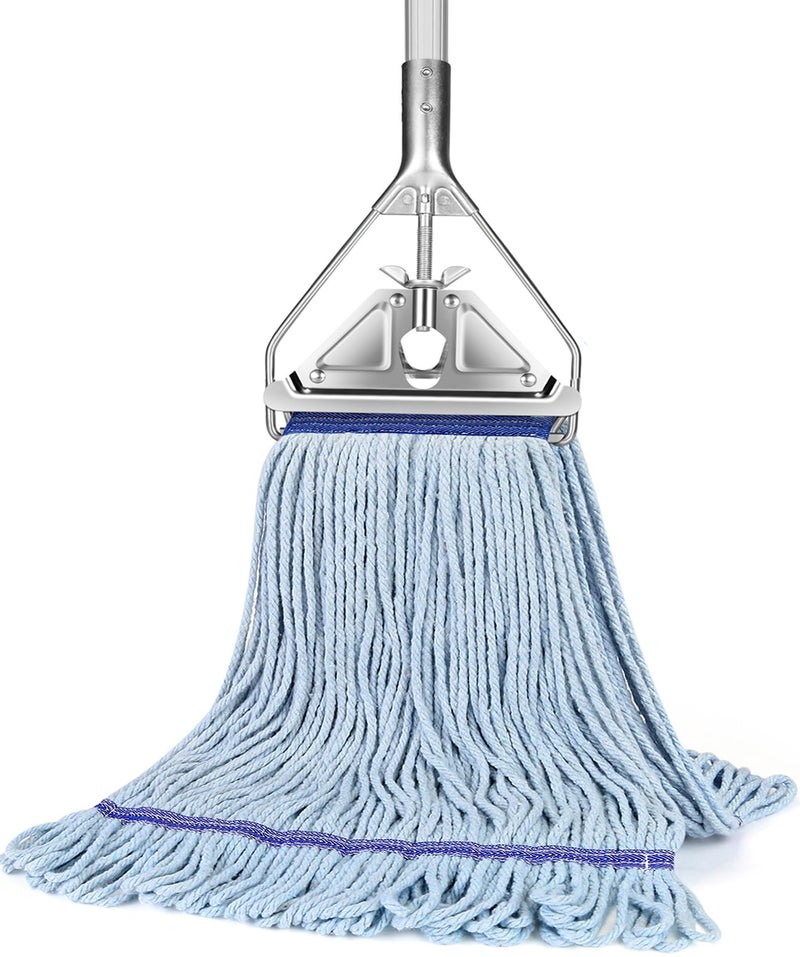 SOBONNE String Mop Heavy Duty for Floor Cleaning- Industrial Commercial Wet Mop with 59inch Mop Handle for Home,Garage,Office, Workshop, Warehouse Floor Cleaning - Image 1