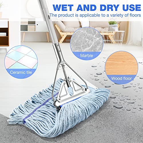 SOBONNE String Mop Heavy Duty for Floor Cleaning- Industrial Commercial Wet Mop with 59inch Mop Handle for Home,Garage,Office, Workshop, Warehouse Floor Cleaning - Image 2