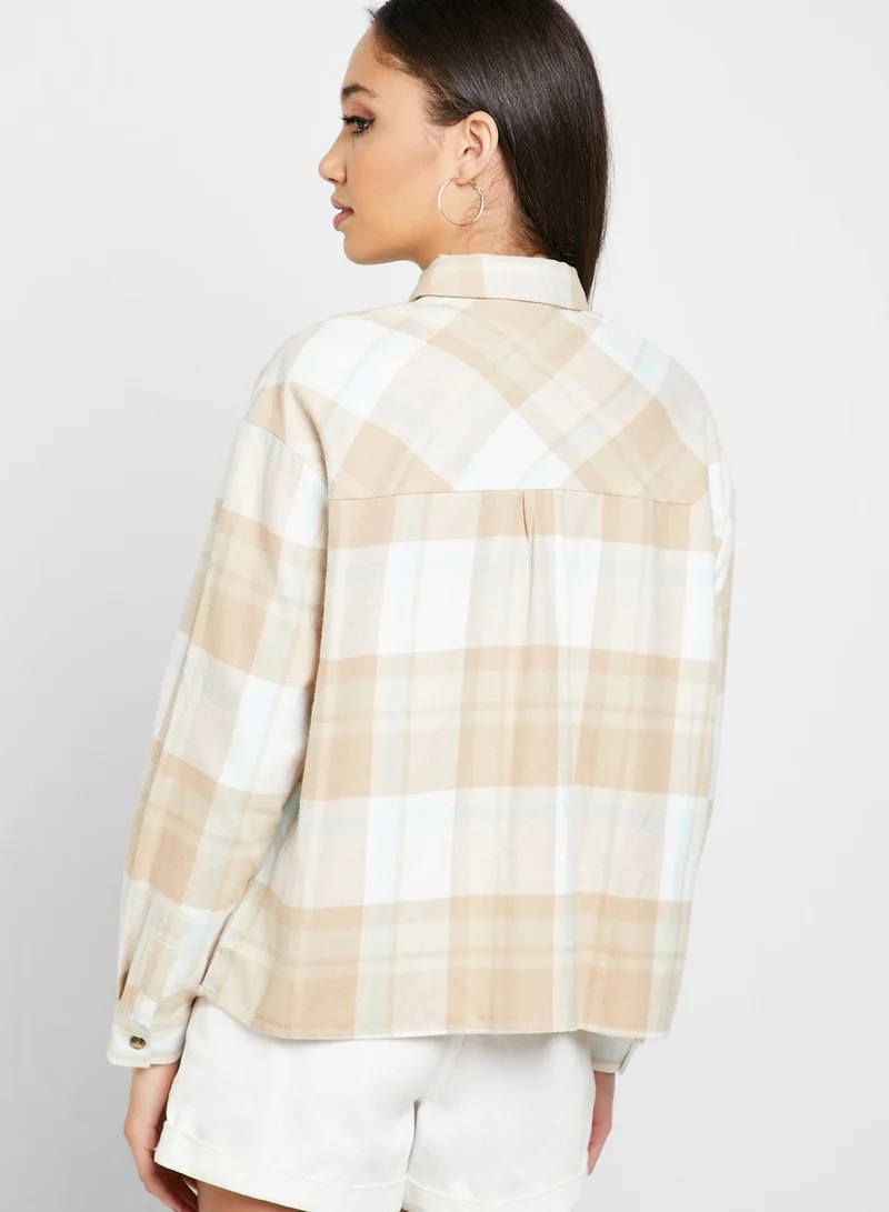 Miss Selfridge Oversized Checked Shirt