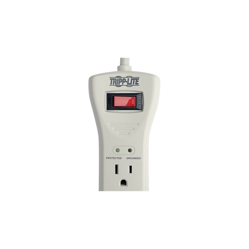 Tripp Lite 7 Outlet Surge Protector Power Strip, 7ft Cord, Right Angle Plug, 2160 Joules, & $75,000 INSURANCE (SUPER7) Ivory - Image 3