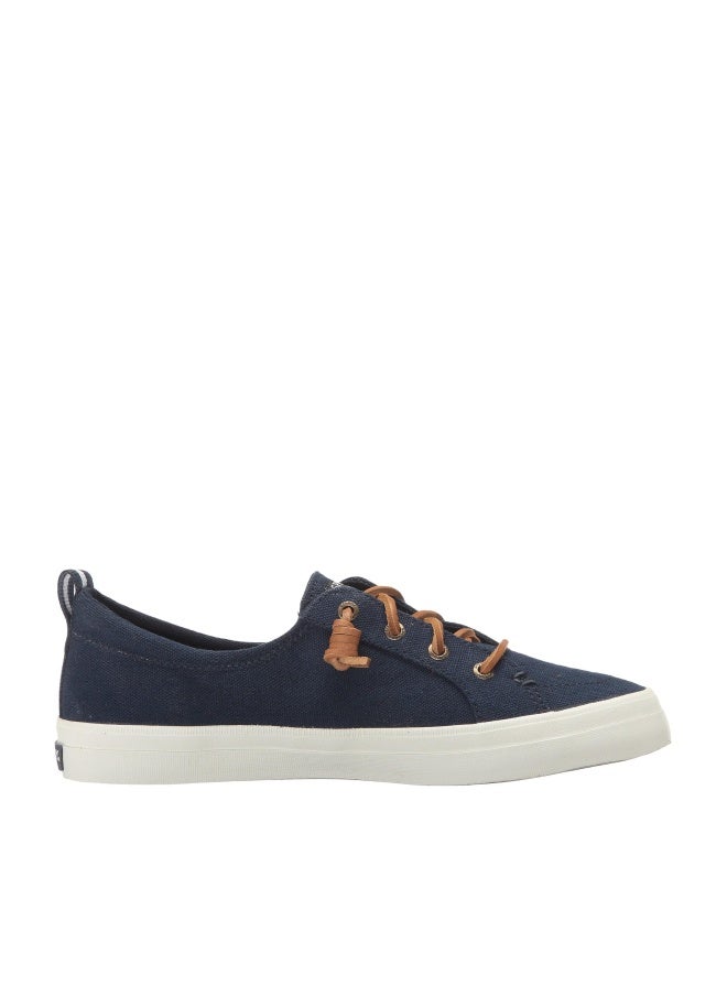Sperry Womens Crest Vibe Linen Sneaker, Navy, 9 - Image 1