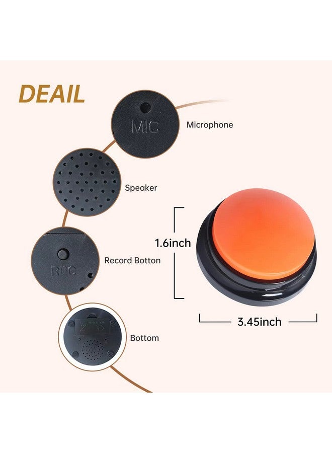 Artist Unknown 4 Color Voice Recording Button, Dog Buttons for Communication Pet Training Buzzer, 30 Second Record & Playback, Funny Gift for Study Office Home - 4 Color Packs - Image 2