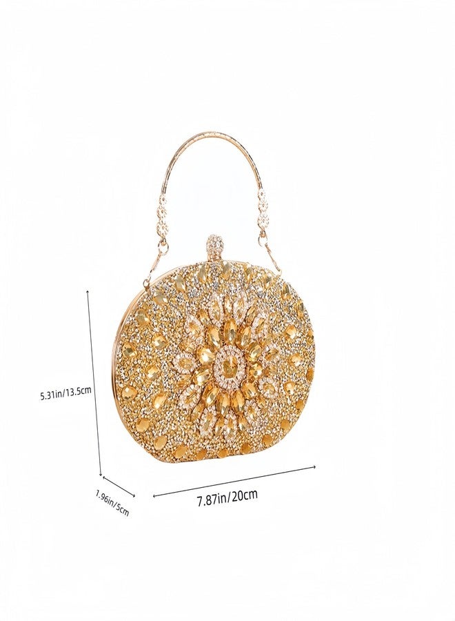 Eiyye Rhinestone Evening Bag Clutch Purse Women Handbag Gold Purse for Evening Wedding Party - Image 4