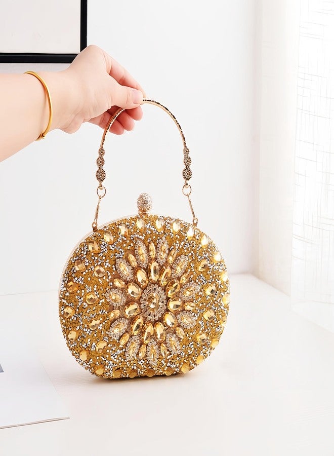 Eiyye Rhinestone Evening Bag Clutch Purse Women Handbag Gold Purse for Evening Wedding Party - Image 5