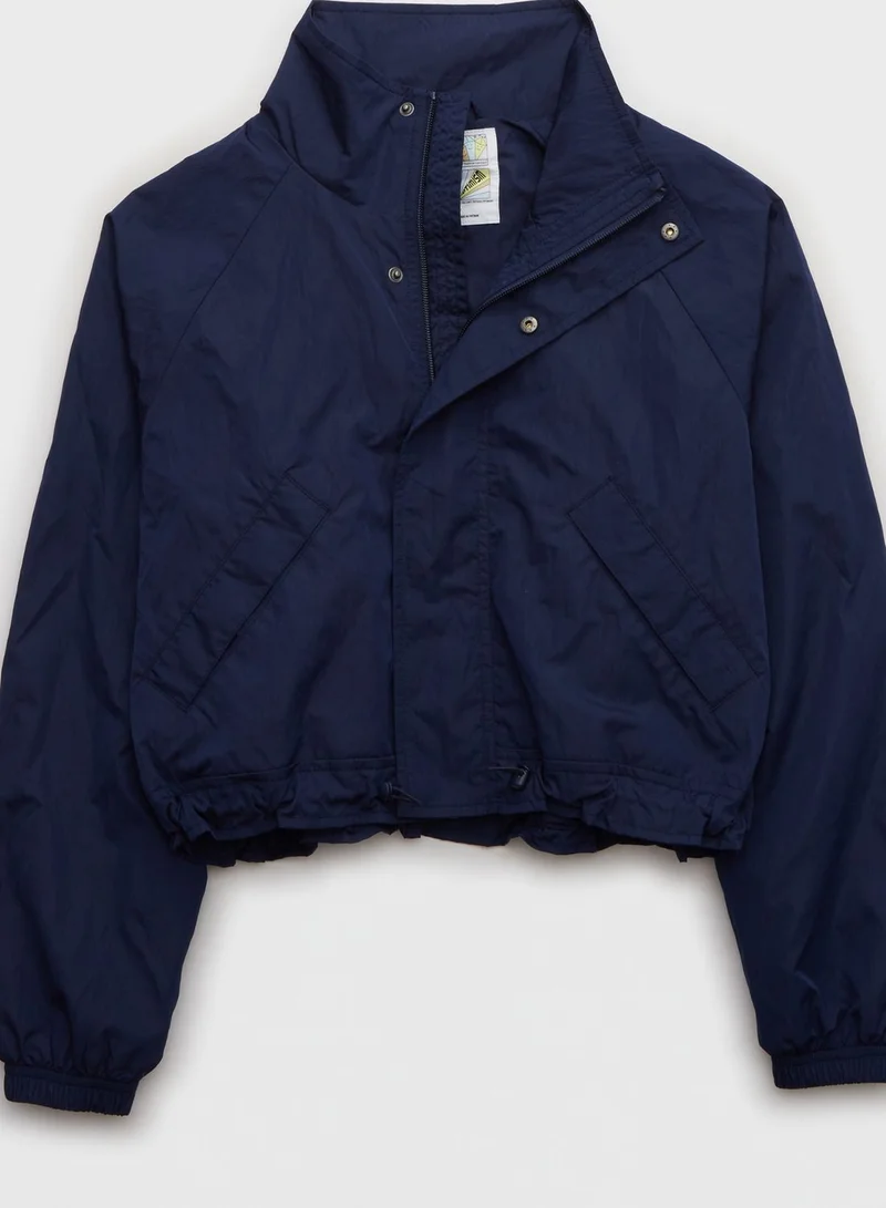 Aerie Button Zip Detail Jacket