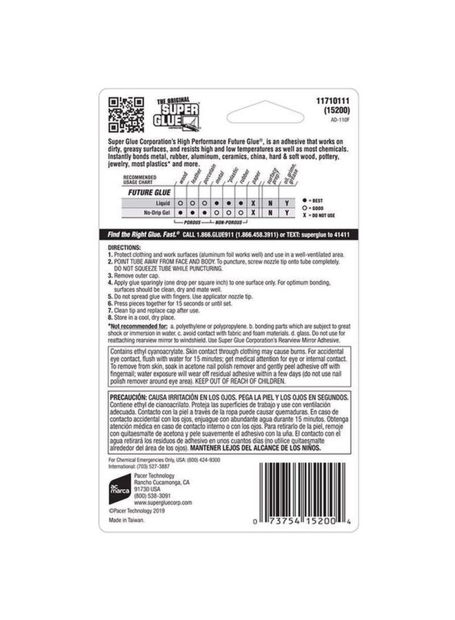 Super Glue 2-Piece Future Super Strength All Purpose Liquid Glue Clear 2g 11710112 - Image 2
