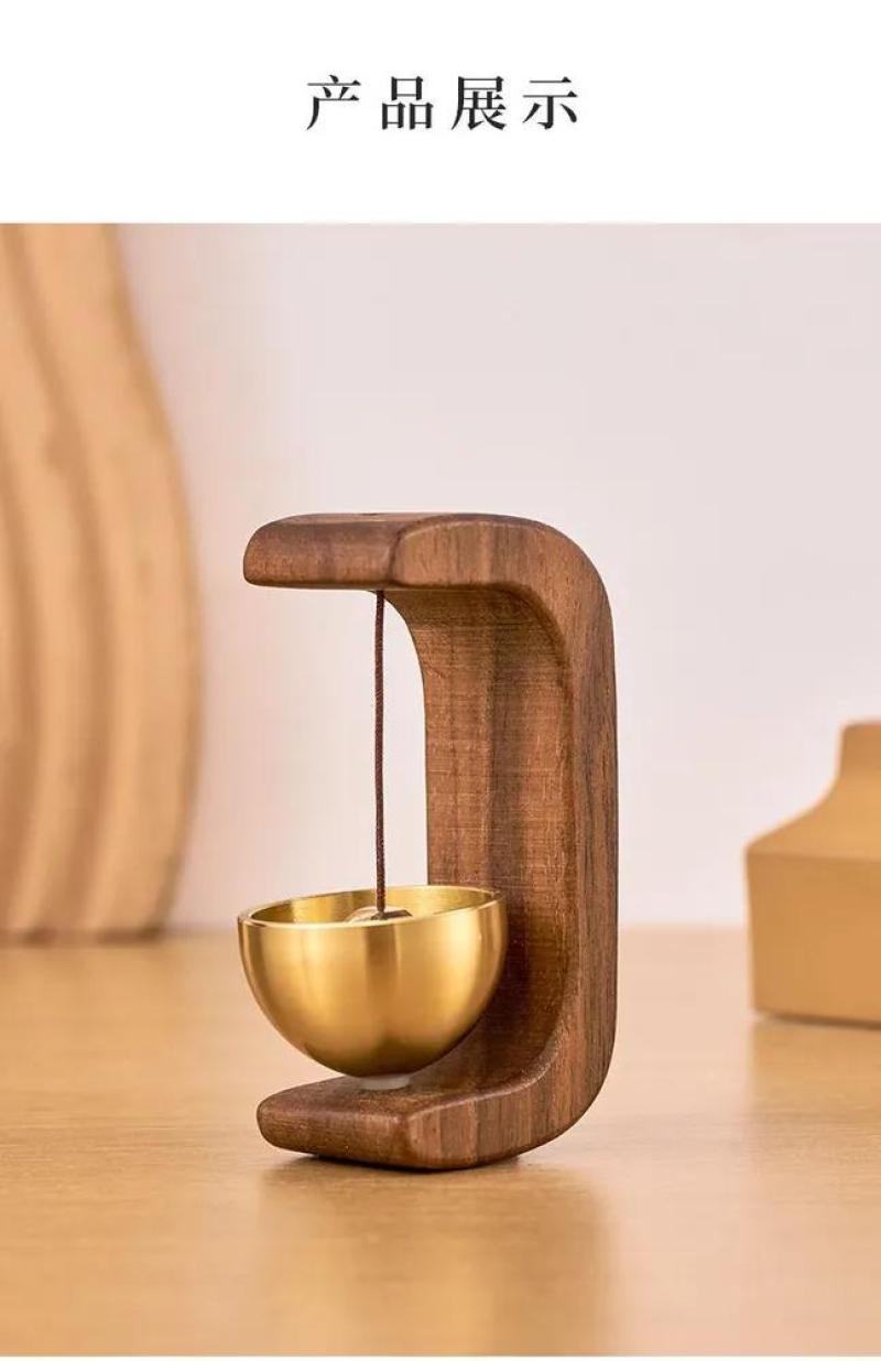 Wooden Door Chime, Magnetic Door Bell, Home Decor Accessory - Image 1