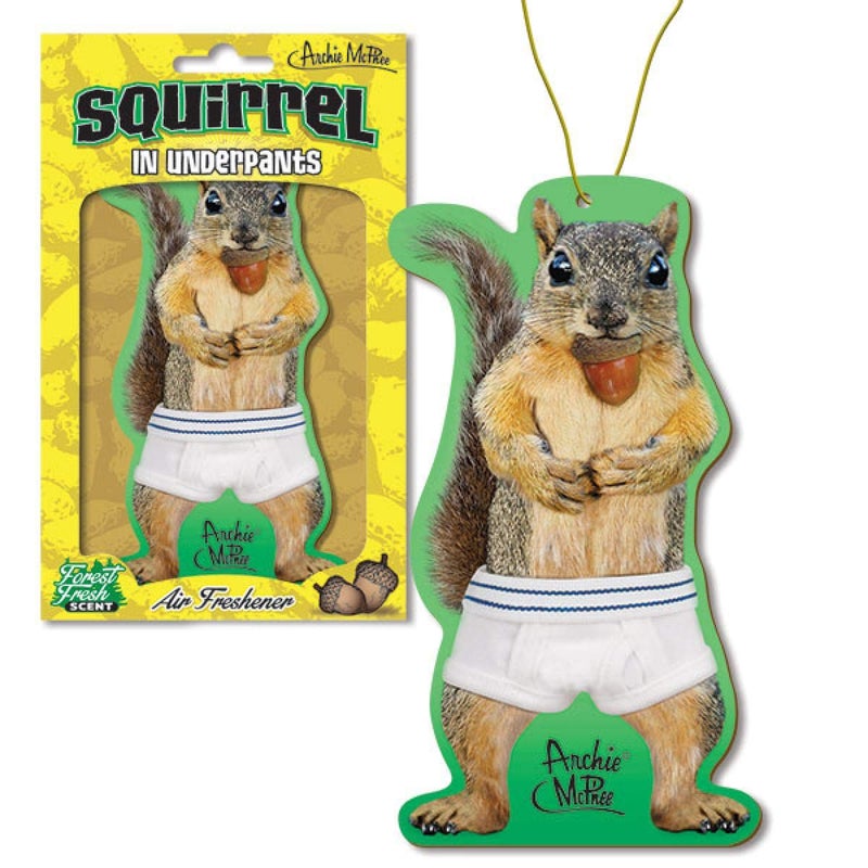 Toy Zany Squirrel Standing in Underwear Funny Air Freshener - Image 2