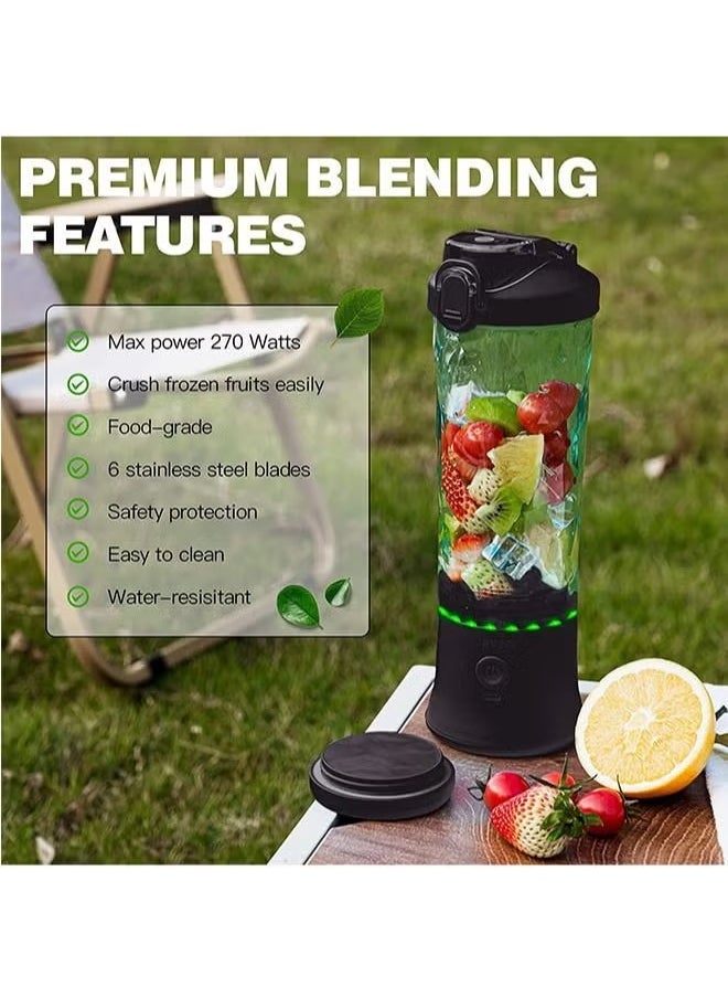 ASIV - Portable Blender, Shake and Glide Personal Blender, Rechargeable Mini Blender, 21 Oz, with Travel Lid for Home/Kitchen/Gym - Image 1
