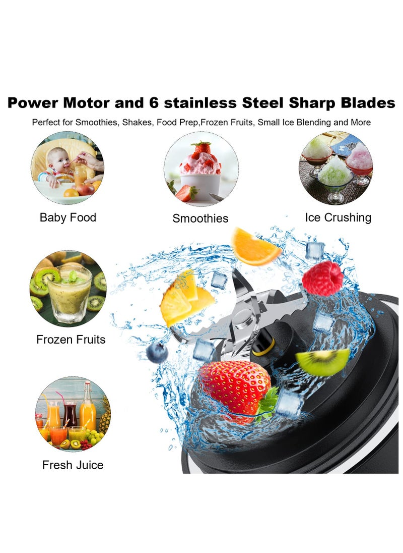 ASIV - Portable Blender, Shake and Glide Personal Blender, Rechargeable Mini Blender, 21 Oz, with Travel Lid for Home/Kitchen/Gym - Image 1