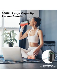 ASIV Portable Blender, Shake and Glide Personal Blender, Rechargeable Mini Blender, 21 Oz, with Travel Lid for Home/Kitchen/Gym  - Image 4