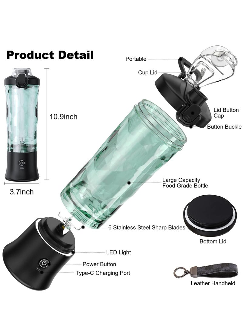 ASIV - Portable Blender, Shake and Glide Personal Blender, Rechargeable Mini Blender, 21 Oz, with Travel Lid for Home/Kitchen/Gym - Image 1