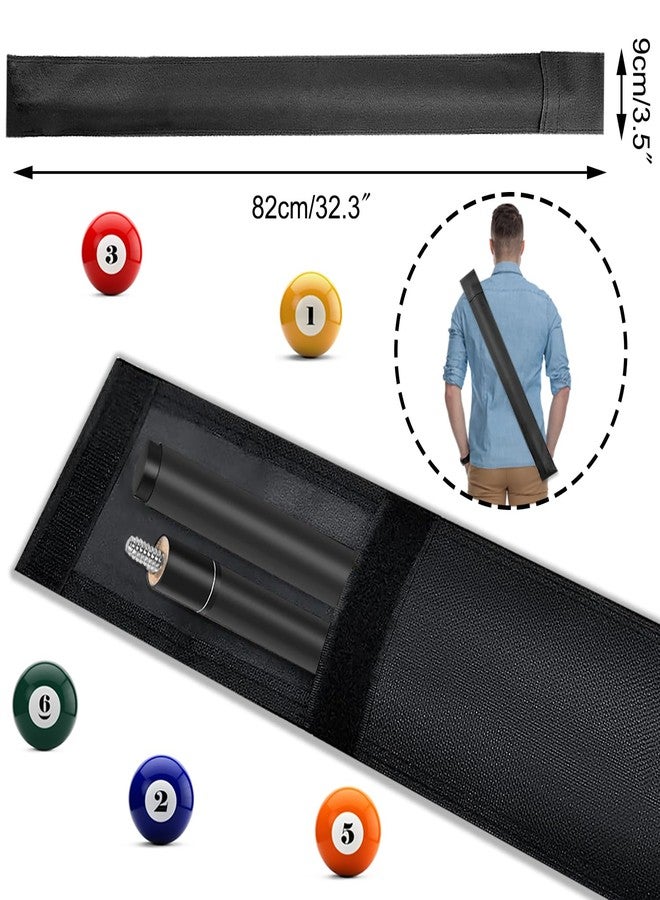 SYIGICE Billiard Pool Cue Case, Black Soft Pool Stick Storage, 32” Carrying Bag for 1/2 Billiard Cue Stick (1PCS) - Image 2