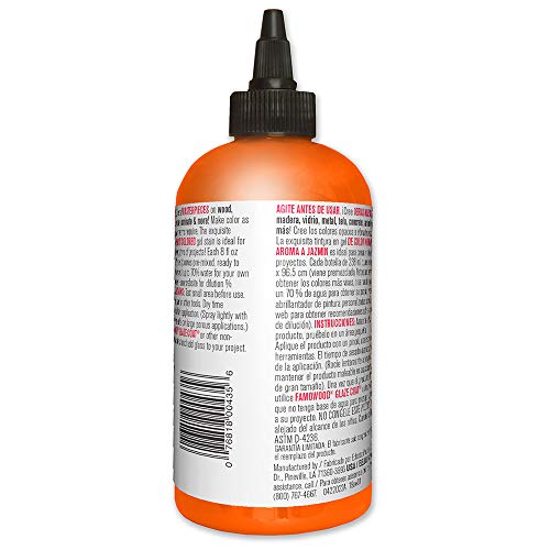 Unicorn SPiT 5771003 Gel Stain and Glaze, Phoenix Fire 8.0 FL OZ Bottle, Orange - Image 2