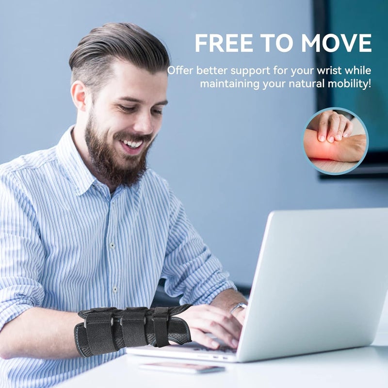 Wrist Brace for Carpal Tunnel Relief Night Support, Wrist Support Adjustable Hand Brace with 3 Stays, Women Men Wrist Splint for Tendonitis, Arthritis, Sprains, Fits for Right Left Hand 1 Pack - Image 4