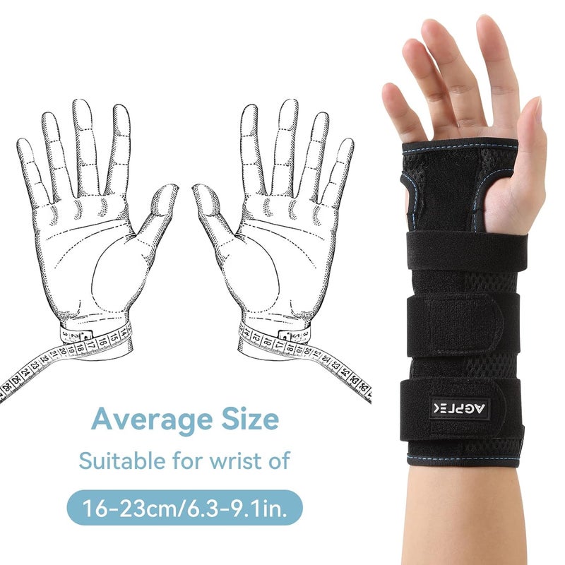 Wrist Brace for Carpal Tunnel Relief Night Support, Wrist Support Adjustable Hand Brace with 3 Stays, Women Men Wrist Splint for Tendonitis, Arthritis, Sprains, Fits for Right Left Hand 1 Pack - Image 2