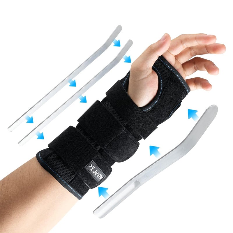 Wrist Brace for Carpal Tunnel Relief Night Support, Wrist Support Adjustable Hand Brace with 3 Stays, Women Men Wrist Splint for Tendonitis, Arthritis, Sprains, Fits for Right Left Hand 1 Pack - Image 1
