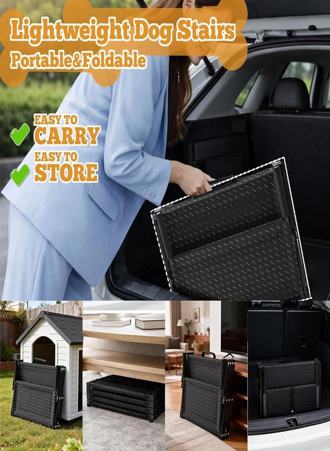 Zendova Dog Stairs for Car - Foldable 5-Step Non-Slip Pet Stairs for Home, Lightweight Dog Steps for Senior & Small Dogs to SUV, Truck, Bed - Supports 200 lbs - Image 4