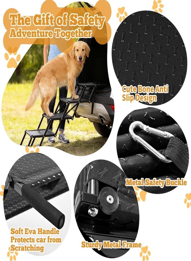 Zendova Dog Stairs for Car - Foldable 5-Step Non-Slip Pet Stairs for Home, Lightweight Dog Steps for Senior & Small Dogs to SUV, Truck, Bed - Supports 200 lbs - Image 3