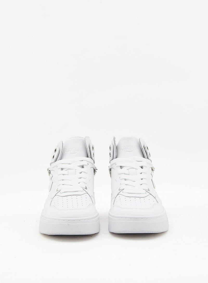 Guardiani New Era 0157 Women's White Leather Sneakers  - Image 3